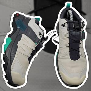 Salomon X Ultra 4 GTX Womens 9 Hiking Boots Lunar Ebony Mint Gore-Tex Waterproof